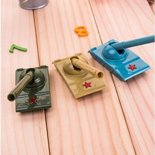 1Pc Funny Army Military Weapons Shape Magic Tank Ballpoint Pen Black Ink Stationery Office 11CM Random Color