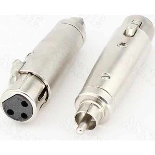 100pcs/lot J3P 3 Pin XLR Male To J RCA Male Socket Microphone Plug