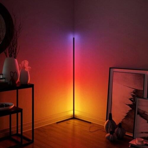 104cm Simple RGB LED Floor Lamp Modern Wall Corner Light Colorful Bedroom Atmosphere Lighting Club Home Decor Indoor Lighting