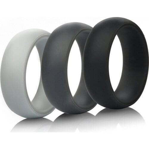 3PCS Environmental FDA Silicone Finger Ring Couple Lovers Wedding Jewelry Gift Soft Flexible Comfortable Rings Men Bague Femme