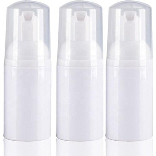 6pcs/lot Empty 30ml Plastic HDPE White foam soap bottle 1oz HDPE plastic refillable bottles with foaming pump