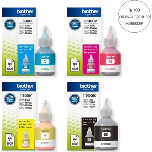 4 PCs (1 TOOL) Original Brother INK BT5000 C T300/T310/T50 310588385