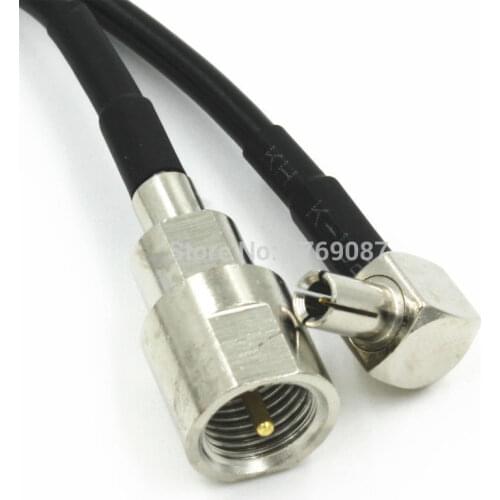 8in FME Male Plug to TS9 Right Angle Male Pigtail Jumper Cable RG174 20cm