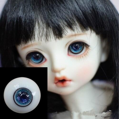 BJD eye doll accessories are suitable for 1/3 1/4 1/6 size dark blue flashing pupil and shiny glass eye doll accessories