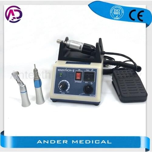 Free shippin Dental Lab MARATHON micromotor N3+SDE-M33Es E-Type Motor and new low speed Handpiece right angle corner Handpiece