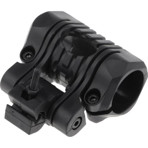 Tactical Flashlight Mount Holder Clip 5 Angle Adjustments Picatinny Rail Mount Accessories for Helmet