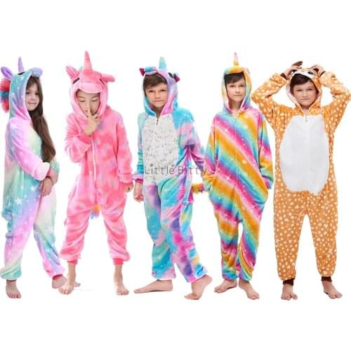 Children Frog Cartoon Baby Sleepwear Kids Pijamas Boys Winter Clothing Baby Pajama Pijama Unicorn 4-12Yrs