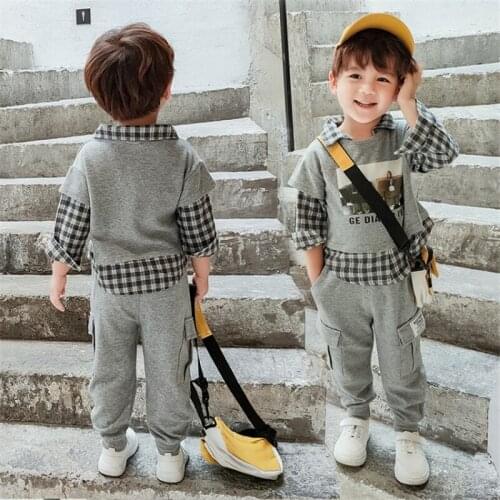 Baby Little Boys Fall Clothing Set 2021 Autumn Toddler Clothes Long Sleeve Outfit Children Kids Wear Tracksuits 2 3 4 6 8 Years