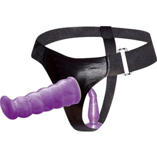 Double Dildo Double Ended Strapon Adult Sex toy For Women Ultra Elastic Harness Strap On Dildo Lesbian Couples Sex Products