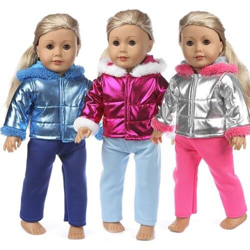 Doll Clothes Suit Fit 18 inch American Girl Doll Jackets+Pants and Doll accessories Children best Gift (Shoes are not included)