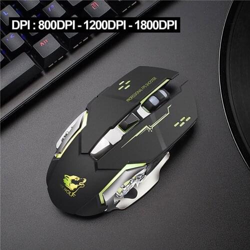 LOL Rechargeable X8 Wireless Silent LED Backlit USB Optical Ergonomic Gaming Mouse Usb Mouse