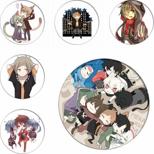 MekakuCity Actors Kido Cosplay Backpack Badges Q Version Cartoon Brooch Pins Kagerou Project CollectionToys for Clothes Gift