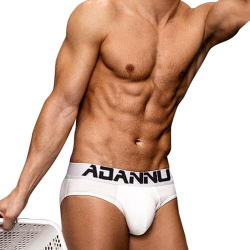 Adannu New Men Underwear Briefs Gay Cuecas Sexy Mens Underpants Cotton Bikini Brief U Convex Pouch Low Waist Panties Hombre
