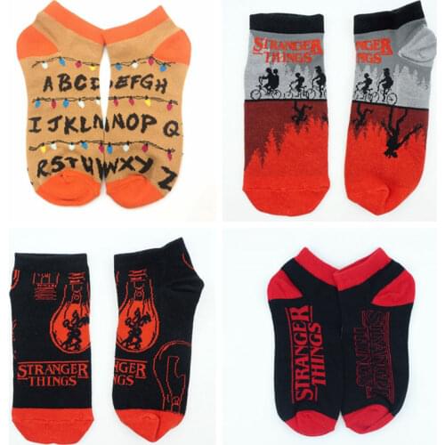 Cartoon Stranger Things Short Socks Cute Fashion Ankle Casual Colorful Stockings Tight Socks Cosplay Couple Friends Gifts
