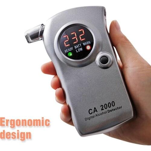 NEW Hot selling Professional Police Digital Breath Alcohol Tester Breathalyzer Respirable Breath Ethanol Test Analyzer