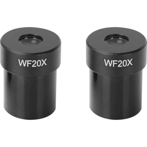 WF20X Microscope Eyepieces Biological Stereo Microscope Accessory Wide Angle Lens 23.2mm Install Diameter 2PCS/LOT