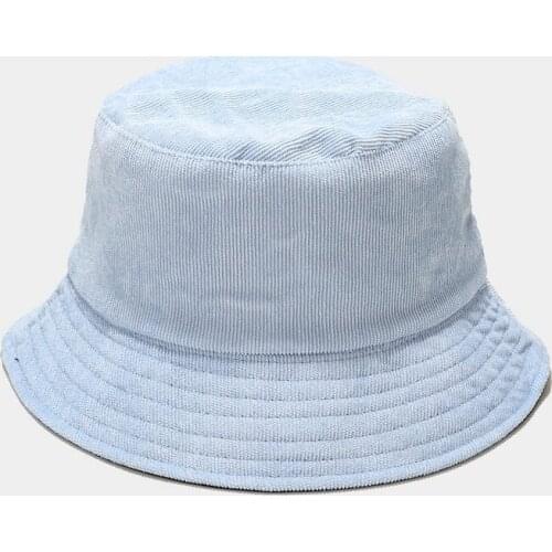 Bucket Hat Panama Corduroy Women Men Reversible Big Brim Summer Sun Beach Autumn Spring Cap Climbing Holiday Outdoor Accessory
