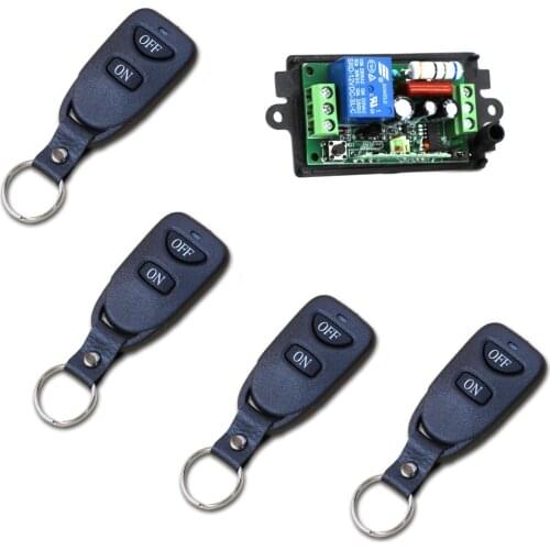 AC 220V Wireless Remote Control Switch 1CH Receiver 2 Button Remote Controller Transmitter Hall Bedroom Ceiling Lights Lamps