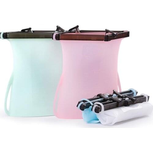 Food Grade Fresh Preservation Saran Bag High Temperature Silicone Storage Sealed Fruit Food Container LX6979