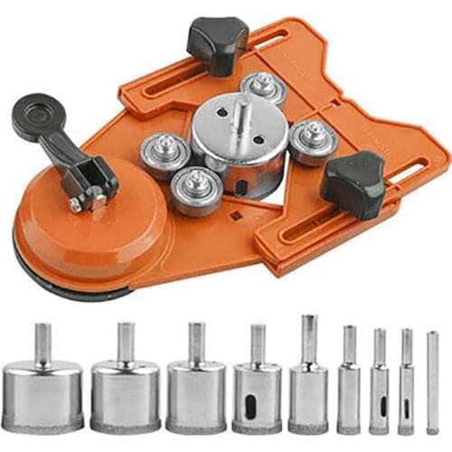 Adjustable masonry drill bit drill positioner Hole Saw Guide Opening Locator Sucker for Ceramic Glass drilling Auxiliary tools