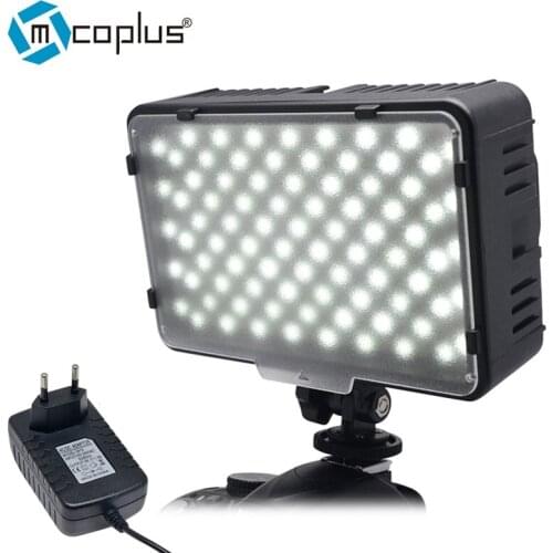 Mcoplus 168A LED Video Light with powe charger for Canon Nikon Sony Pentax Panasonic Samsung Olympus & DV Camera Camcorder