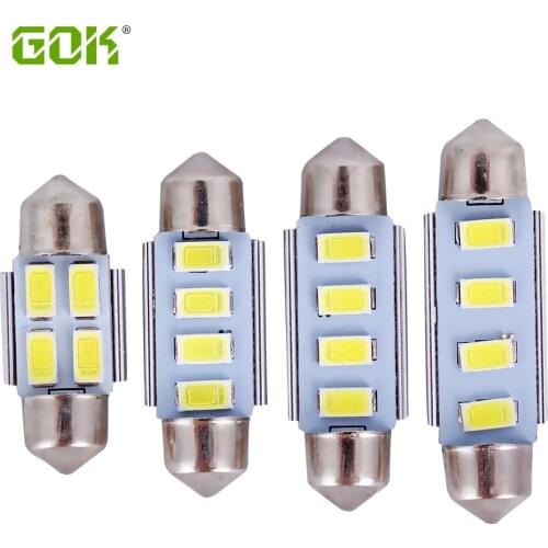 10pcs/lot festoon led 31mm 36mm 39m 42mm 4SMD 5730 5630 smd C5W LED Festoon Light Bulb for Interior led Dome Reading Light