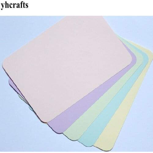 100PCS/LOT.5 color choose,15.5x10.8cm Round corner light corner paper blank cards Post cards Kindergarten arts and crafts OEM