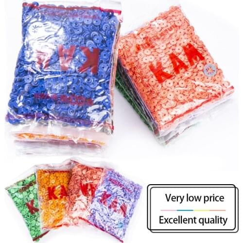 1000 Sets Round Plastic Snaps Button Fasteners KAM T3/T5/T8 Bag Folder Wholesale Button Resin Garment Accessories For Baby Cloth