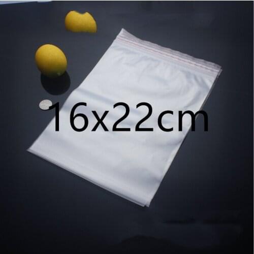 16x22cm 100Pcs Self Seal Packaging Bag for Business Kitchen Cookie Storage Transparent Cellphone Gift Opp Plastic bags