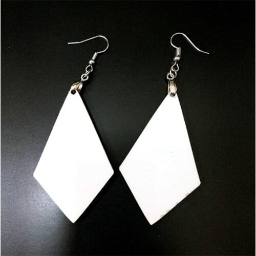 20 Pairs /lot Sublimation Blanks Earring MDF Sublimation Printing Dangle Earrings Heat transfer printing