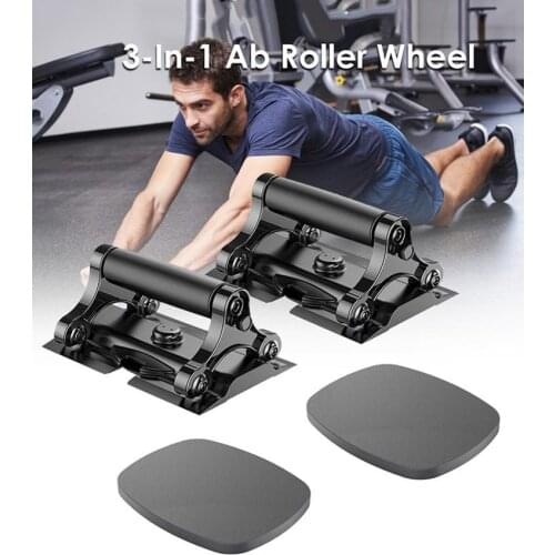 3 Pcs/set Push Up Bars Handles Ab Roller Wheel Workout Equipment For Men Gym Home All-round Muscle Group Training Exercises