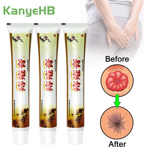 3pcs New Hemorrhoids Ointment 100% Traditional Plant Herbal Powerful Hua Tuo Treatment Hemorrhoids Cream Relieve Anal Pain A298