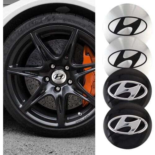 4Pcs Car Wheel Hub Center Cap Metal Emblem Stickers For Hyundai I30 I20 IX35 I40 Tucson Getz Sonata Veloster Elantra Solaris