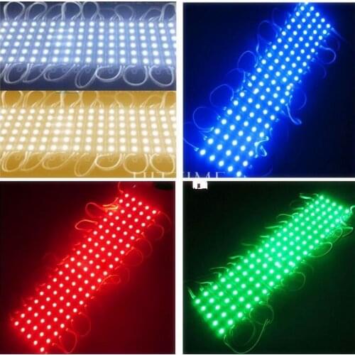 5050 SMD 5LEDs LED Module White/Warm White/Red/Green/Blue Waterproof Light Advertising lamp DC 12V Wholesale