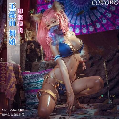 Anime! Fate/Grand Order FGO Tamamo no Mae Ver. Dancer Swimsuit Sexy Lovely Uniform Cosplay Costume For Women NEW Free Shipping