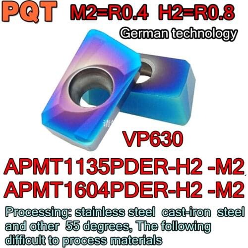 APMT1135PDER APMT1604PDER H2 M2 VP630 HRC55 APMT1135 APMT1604 Carbide insert Processing: stainless steel, hard steel, etc