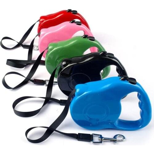 3M/5M Automatic Flexible Dog Leash Small Cat Puppy Leashes Nylon Retractable Traction Rope Lead For Medium Dogs Pets