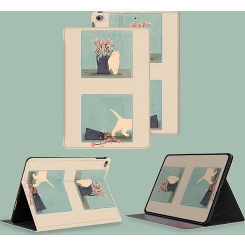 For Ipad Pro 12.9 11 Air 4 Mini 5 Case 2020 Protective Cover Simple Anti-fall Three-fold Soft Shell