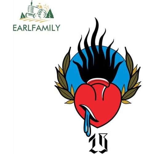 EARLFAMILY 13cm x 8.4cm for Love Abstract Art Figure Laptop Cartoon Car Stickers VAN Bumper Decal Windows Windshield Graphics