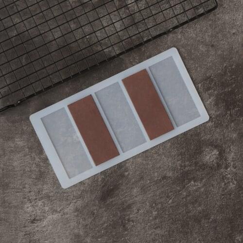 Square Shape Chocolate Stencil Mold Cake Edge Decoration Bar Stripe Shape Transfer Sheet Silicone Chablon