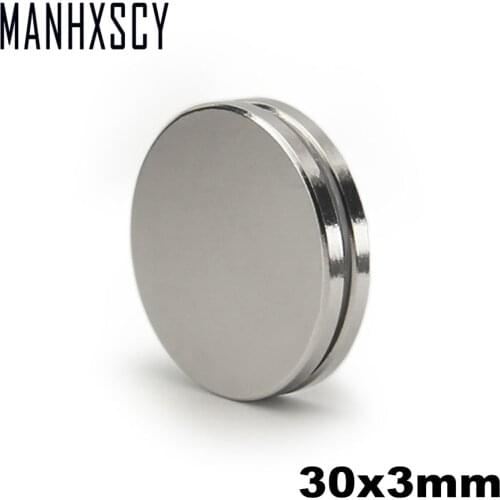 50pcs Neodymium N35 Dia 30mm X 3mm Strong Magnets Tiny Disc NdFeB Rare Earth For Crafts Models Fridge Sticking magnet 30x3mm