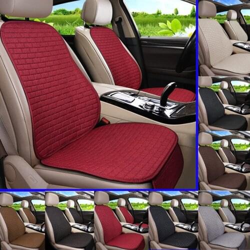 Car Seat Cover Front/Rear Flax/Linen Seat Cushion Protector Pad Not Hot and Not Cold Black/Red/Beige For Cadillac CT6 M10 X45
