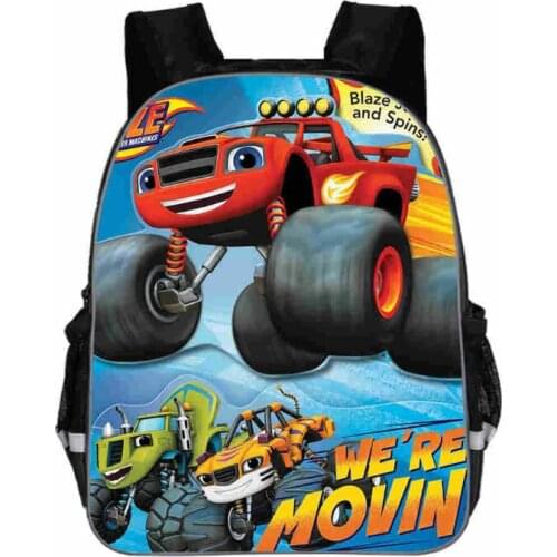 New Blaze and Glory Backpack Kindergarte Children Animal School Bags For Toddler Boys Girls Mochila Gift Bolsa