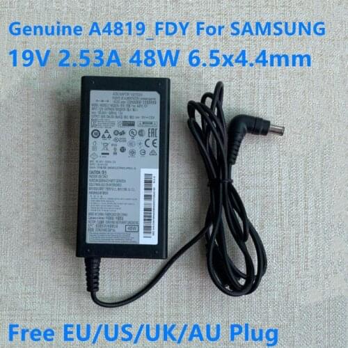 Genuine A4819_FDY 19V 2.53A 48W AC Adapter For SAMSUNG BN44-00835A UN32J4000 HW-K360 HW-R450 TV LCD Monitor Power Supply Charger