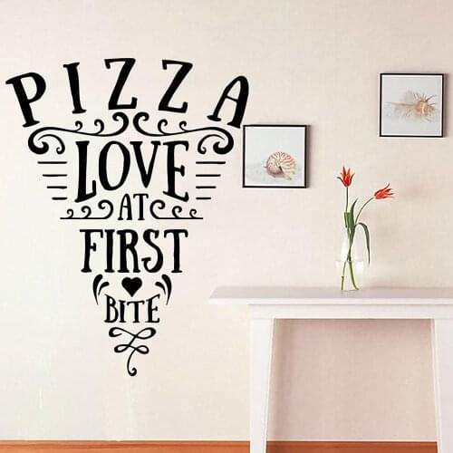 Pizza Quote Wall Decal Kitchen Decor Cafe Pizzeria Decor Wall Sticker Pizza Wall Decor Vinyl Decal Removable Art Mural C966