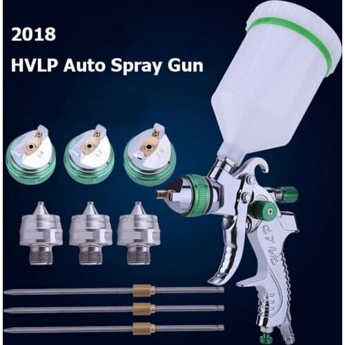 Pneumatic High Atomizing Pot Spray Gun LHVLP 1.4mm 1.7mm 2.0mm Paint Spray Gun Professional Cars Painting Furnitures