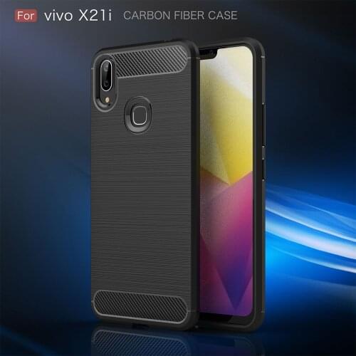 Carbon Fiber Drawing For VIVO X21i U3 Y 19 17 Pro 3 S 15 12 U 3 X 10 V15Pro S1 Anti-Fall Shockproof Protection Cover Phone Case