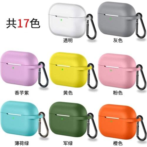 For AirPods Pro Case 2019 Silicone Wireless Bluetooth Headphones Protective Cover For Air Pods Pro Case With Hook