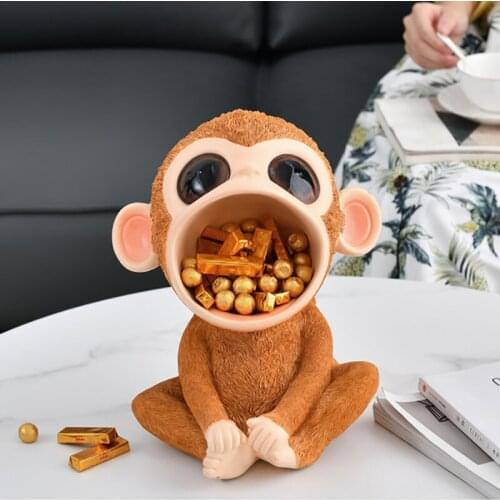 Nordic Decoration Home Monkey Tray Porch Key Storage Ornaments Home Decor Accessories Creative Housewarming Gift Wedding Gift