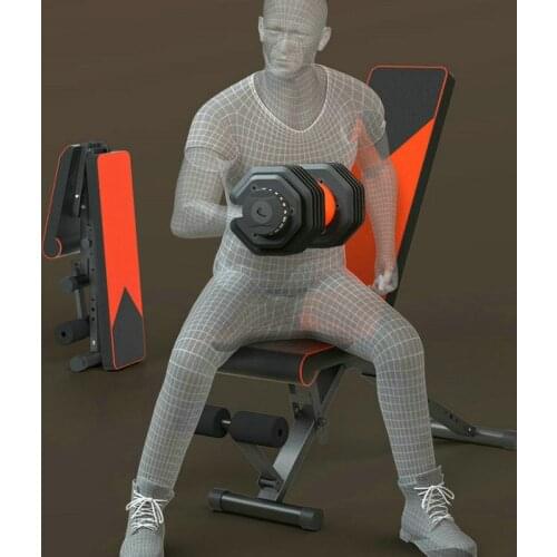 Folding Dumbbell Bench with 7 Level Adjust Backrest, Home Multi-Functional Sit-Up Board Fitness Chair